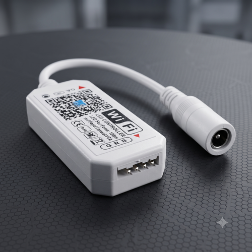 12V-24V DC 30A LED Dimmer Controller with Rotary Knob | 360W-720W Single Color LED Strip Brightness Controller | Metal Body PWM Dimmer Switch for LED Strip, Ribbon Light & Lamp