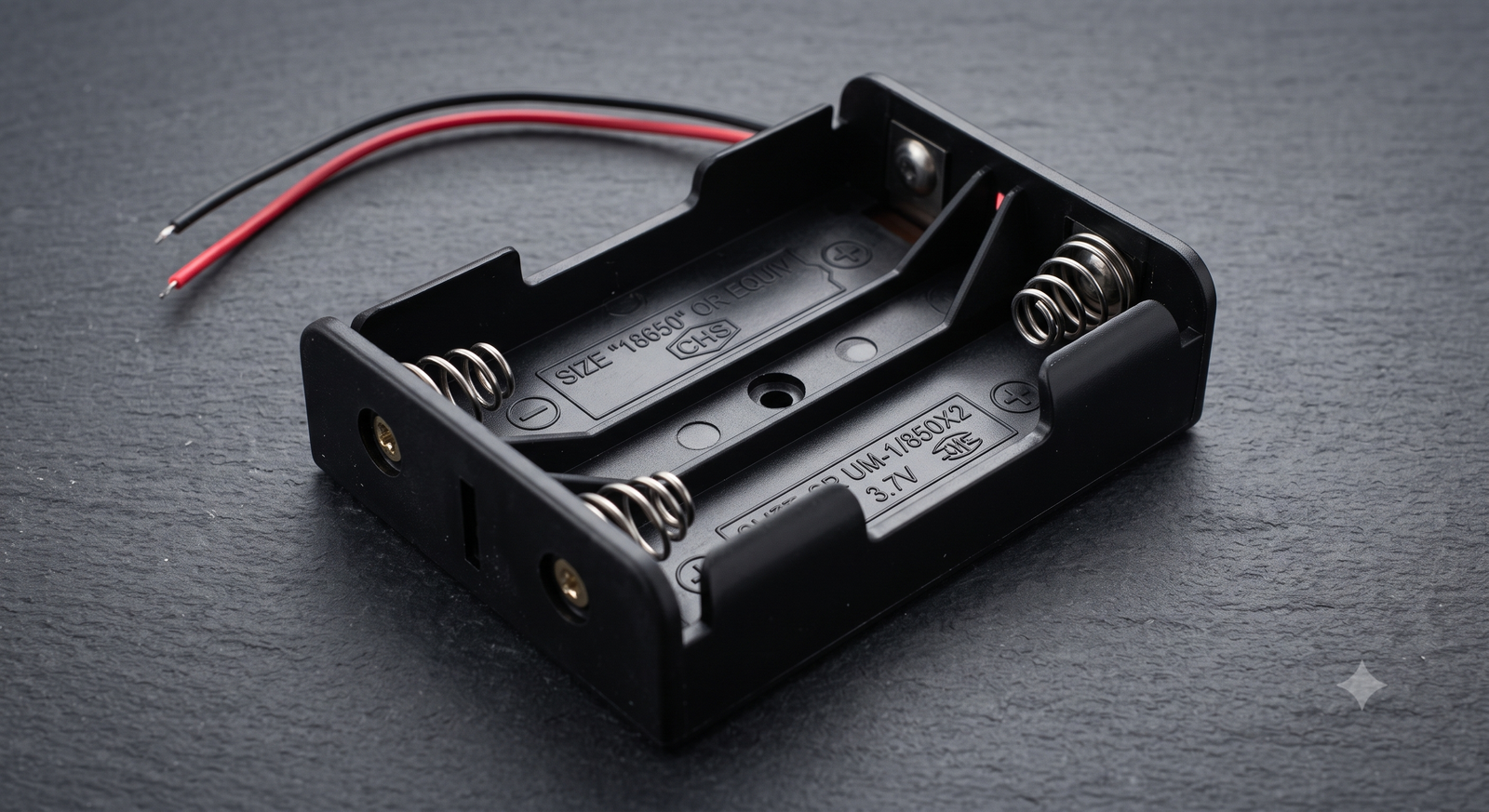 3 Slot 18650 Battery Holder with Wire Leads, 11.1V Triple Cell Battery Case, Hard Plastic Battery Box for DIY Electronics, Arduino, Robotics, LED Projects & Portable Power Supply