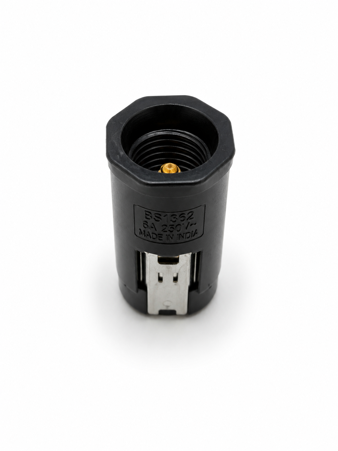 E-12 Candlestick Lamp Holder Socket 125-250V AC 75W | 43mm Heat Resistant Phenolic Base with Mounting Bracket | Compatible with E12 LED & Incandescent Bulbs | Black (Pack of 1)
