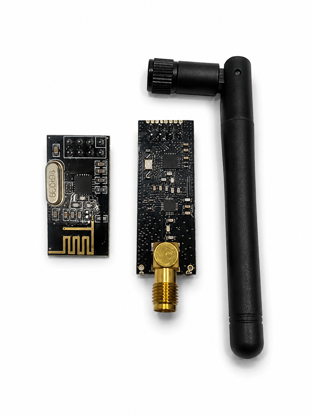 NRF24L01+ PA+LNA Wireless Transceiver Module with SMA Antenna & 3.3V Adapter Board | Long Range 2.4GHz RF Module Compatible with Arduino UNO, Mega, Nano, STM32, AVR, PIC & IoT Sensor Network Projects (Pack of 1)