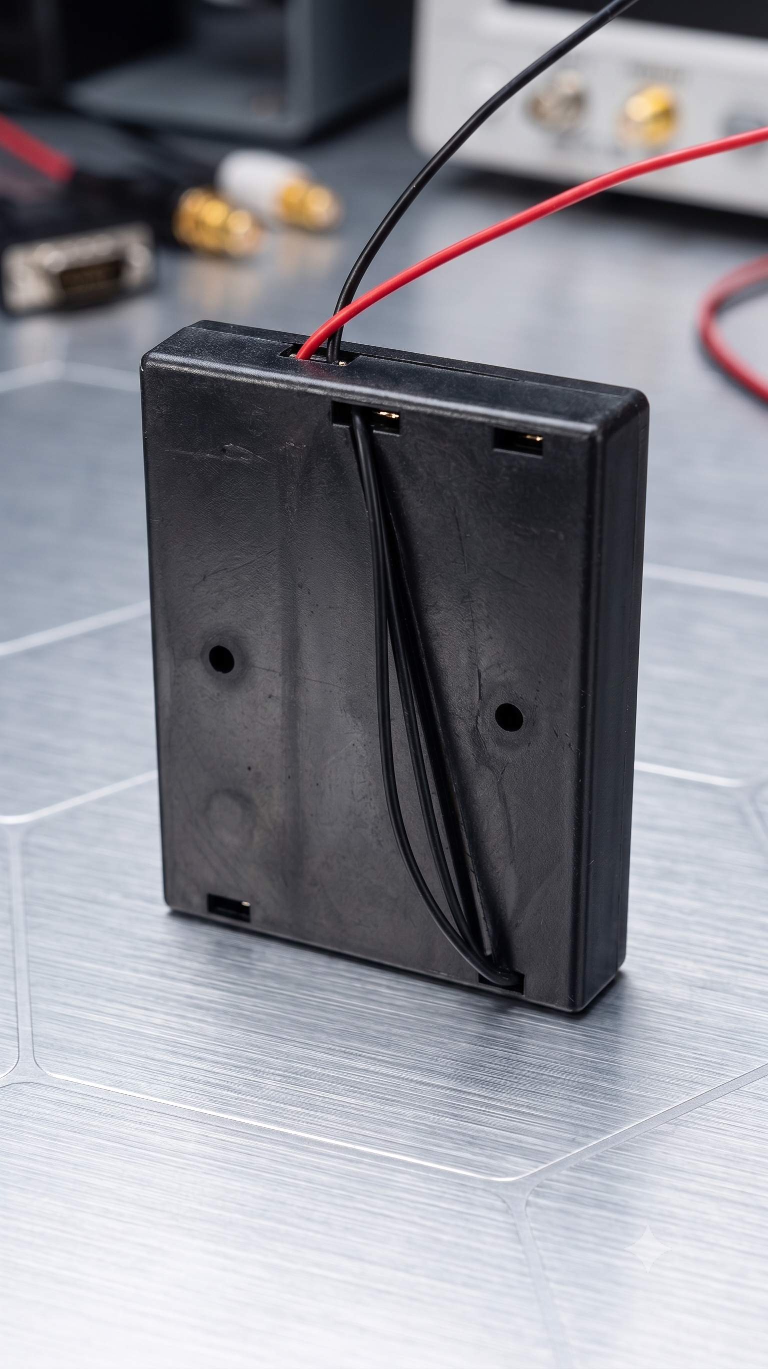 4 Slot 18650 Battery Holder with Wire Leads, 14.8V Quad Cell Battery Case, Hard Plastic Battery Box for DIY Electronics, Arduino, Robotics, LED Projects & Portable Power Supply