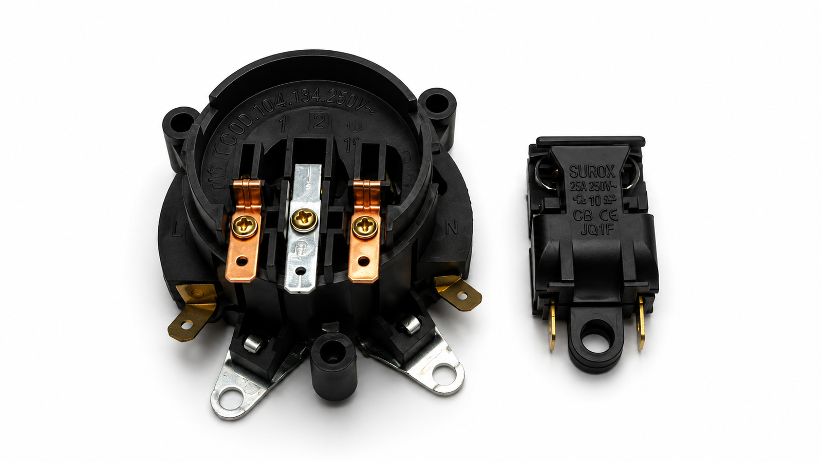 Electric Kettle Complete Repair Kit | Dual Auto Cut-Off Thermostat, 360° Base Connector & 16A 250V ON/OFF Switch | Replacement Spare Parts for Electric Kettle 4pcs set