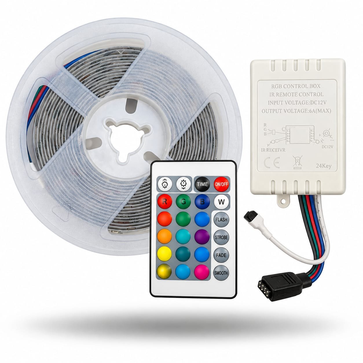 RGB LED Strip Light Multi-Color Changing with IR Remote & Controller for TV & Festivals Home Decoration, Bedroom Combo.